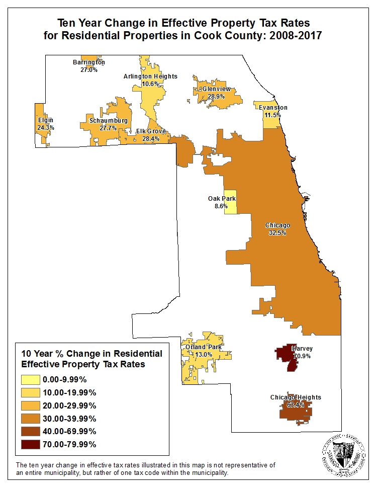 Residential Effective Property Tax Rates Increased Across Cook County