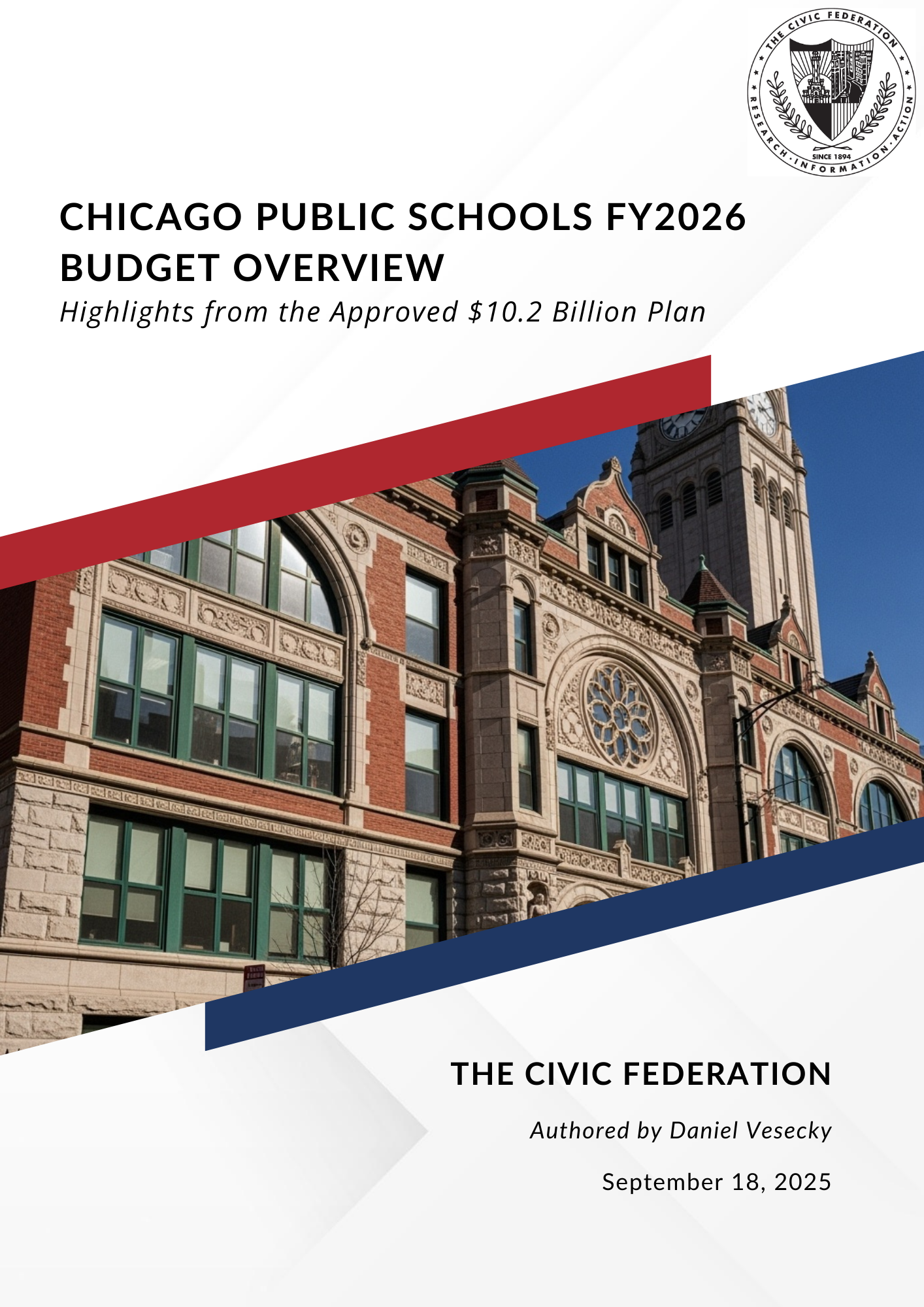 CPS FY26 Budget Summary Cover Page