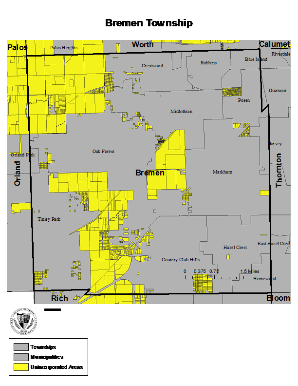 Unincorporated Cook County Map 9057
